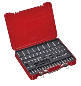 1/4" Dr. 50 PC Socket & Socket Bit Set, Metric