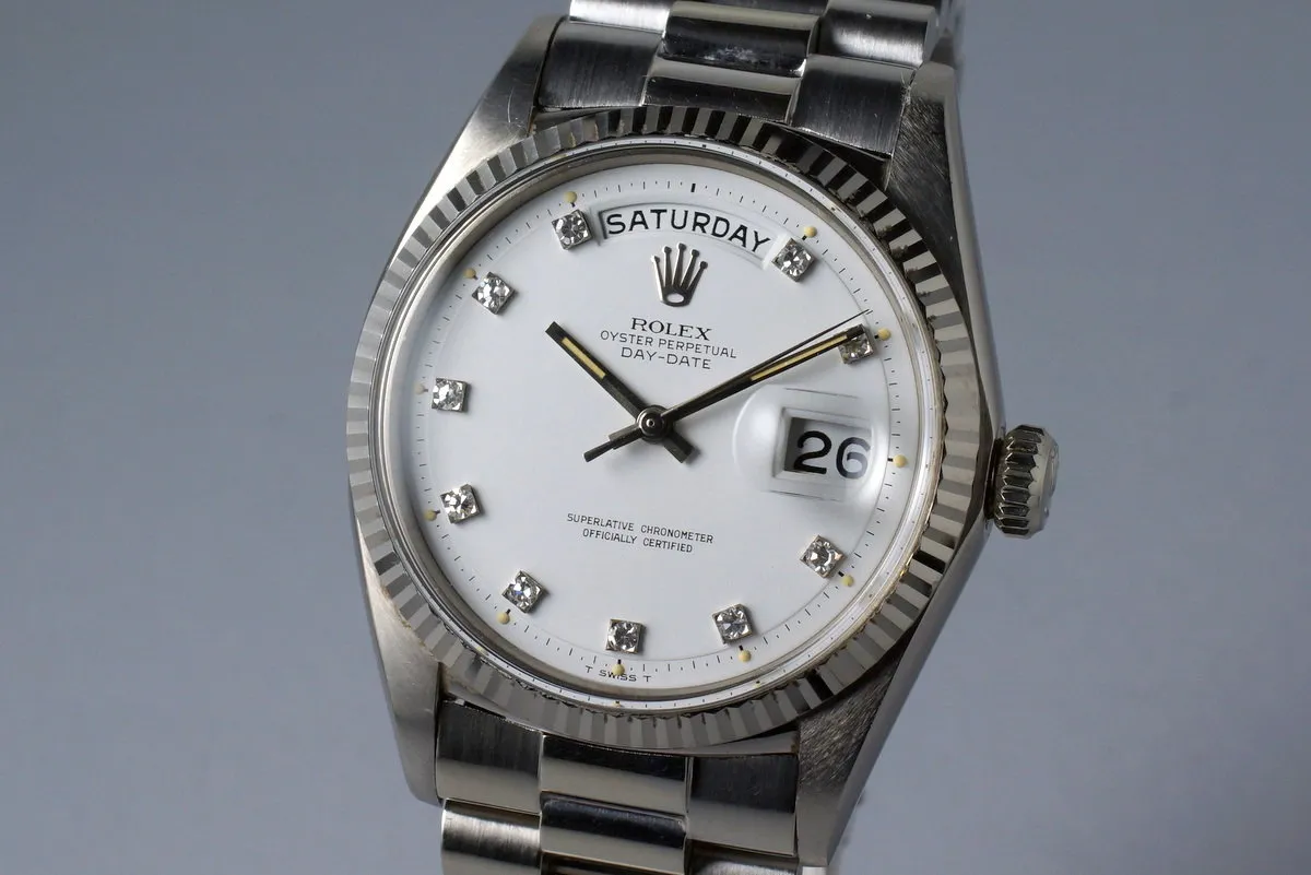 1967 Rolex WG Day-Date 1803 with Factory Diamond Dial