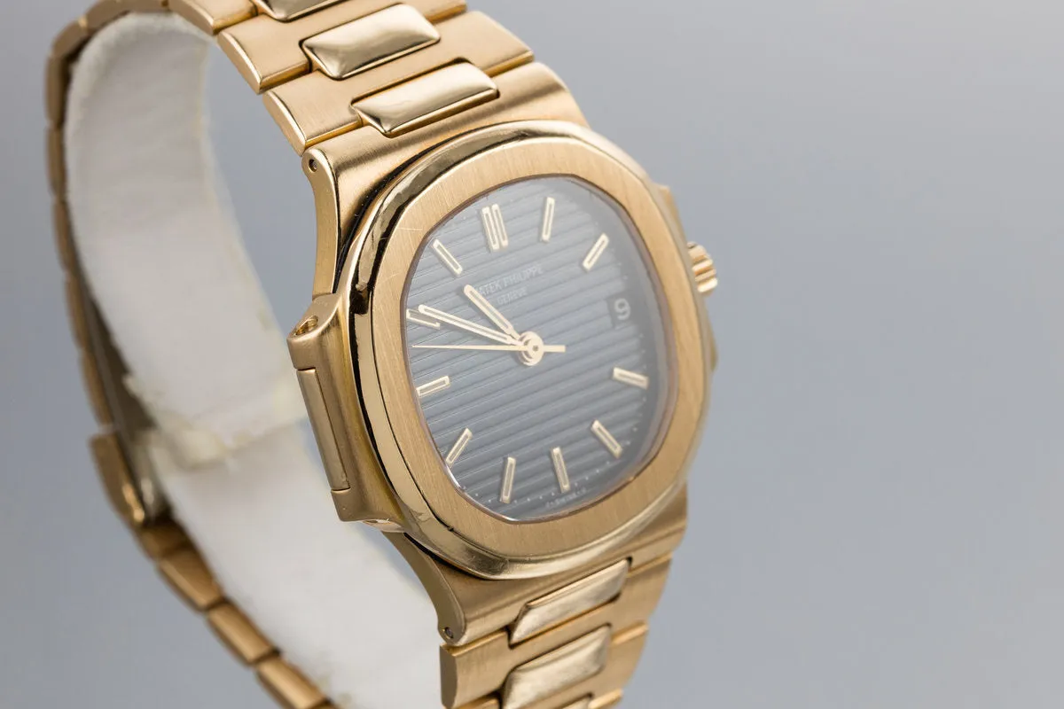 1988 18K Patek Phillipe Nautilus 3800/1 Sigma Dial with Box and Papers