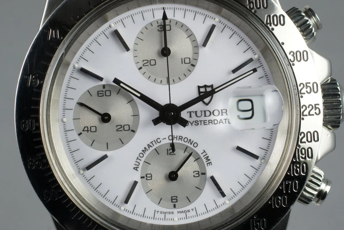 1993 Tudor Chronograph Big Block 79180 White Dial with Box and Papers