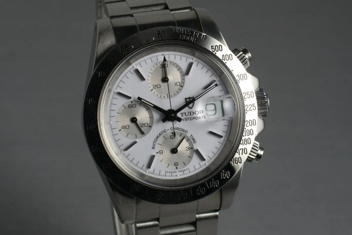 1993 Tudor Chronograph Big Block 79180 White Dial with Box and Papers