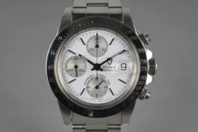 1993 Tudor Chronograph Big Block 79180 White Dial with Box and Papers