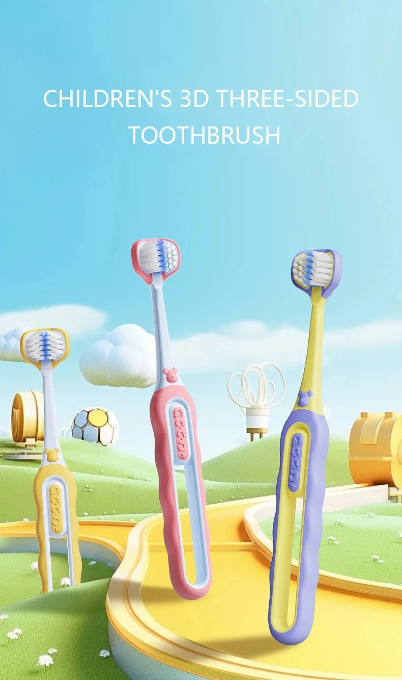 2-pcs Children's Toothbrush-Three-sided Soft Bristle