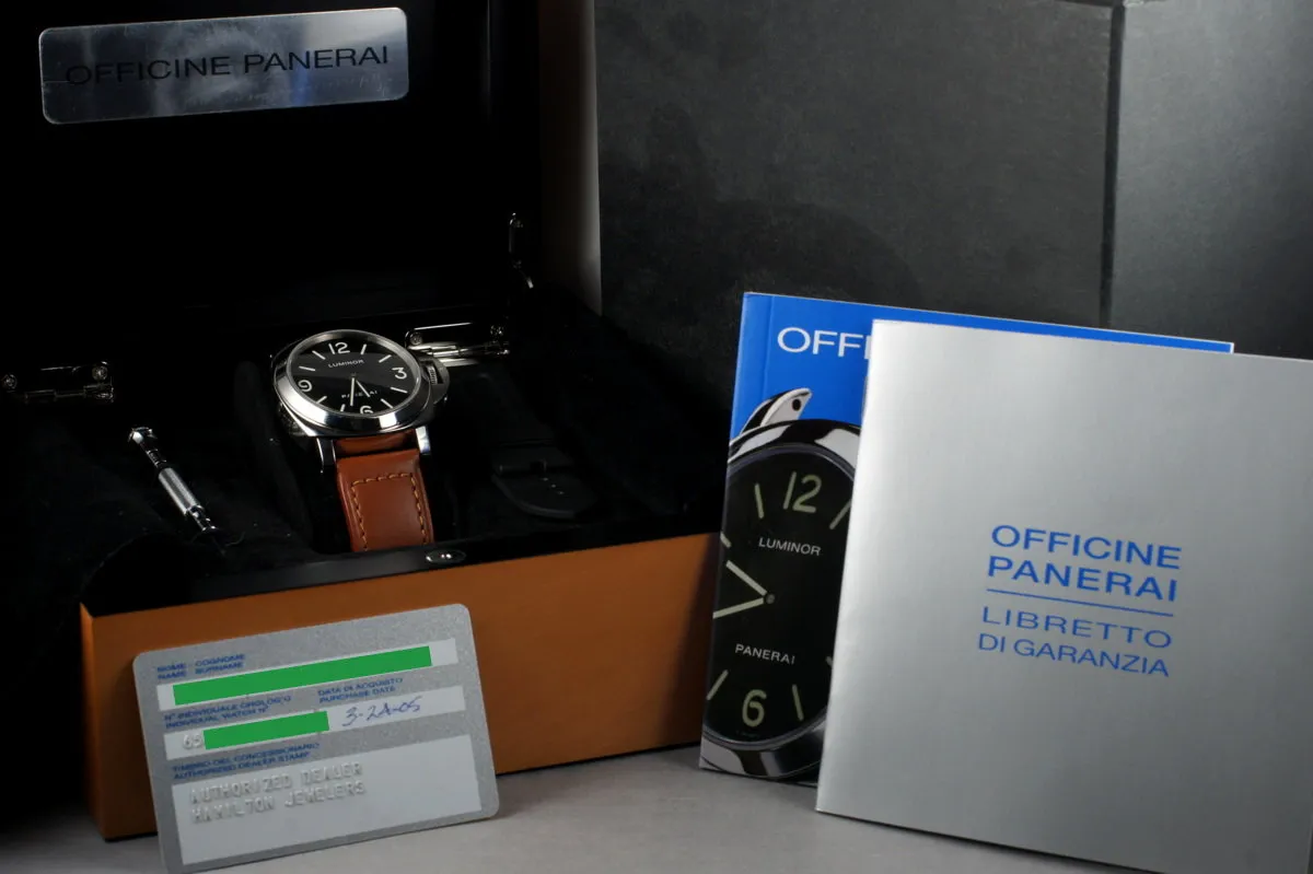 2004 Panerai Luminor PAM 112 with Box and Papers