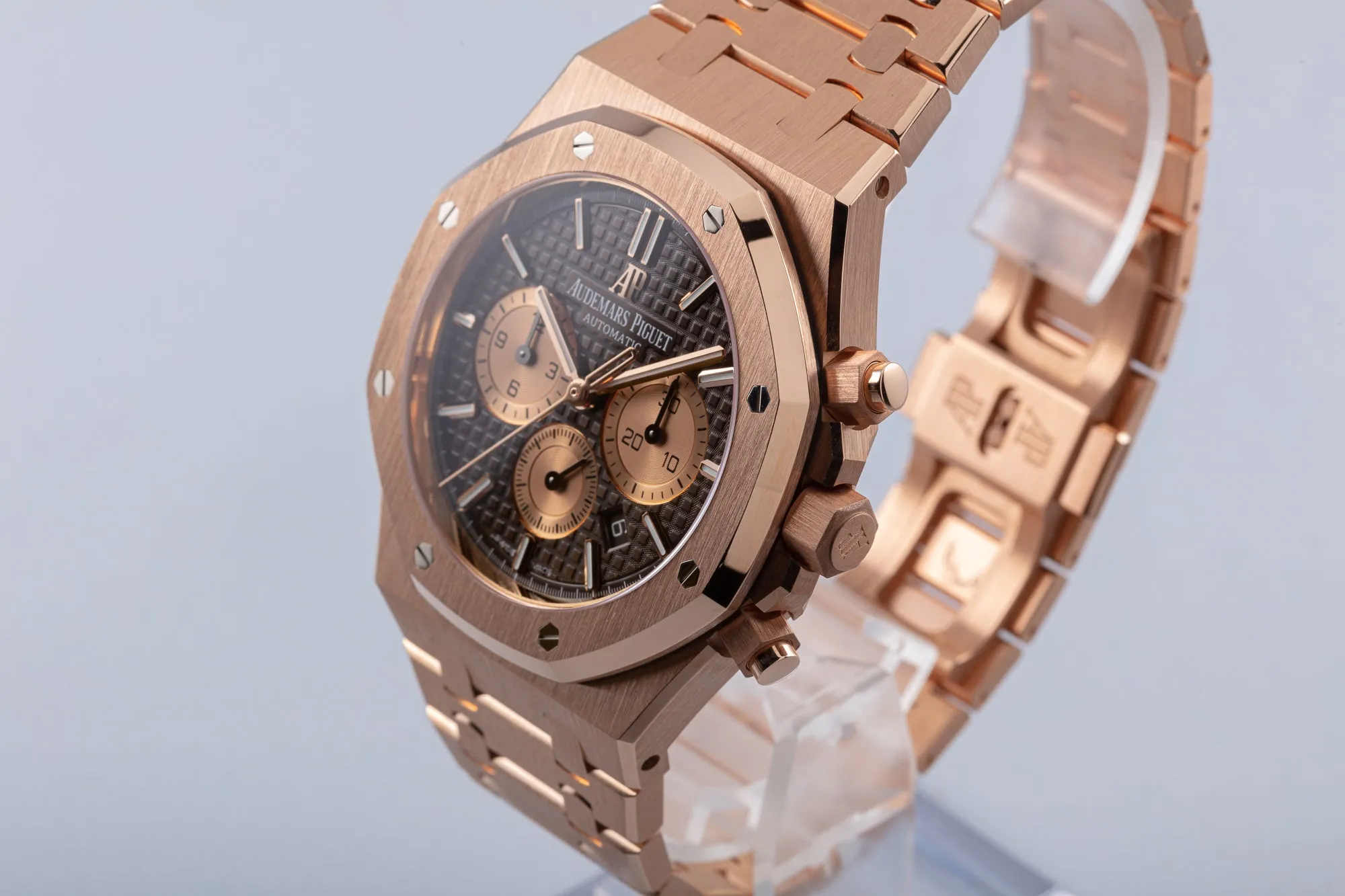 2015 Audemars Piguet Royal Oak 18k Rose Gold Chronograph 26331OR.OO.1220OR.02 with Box and Card