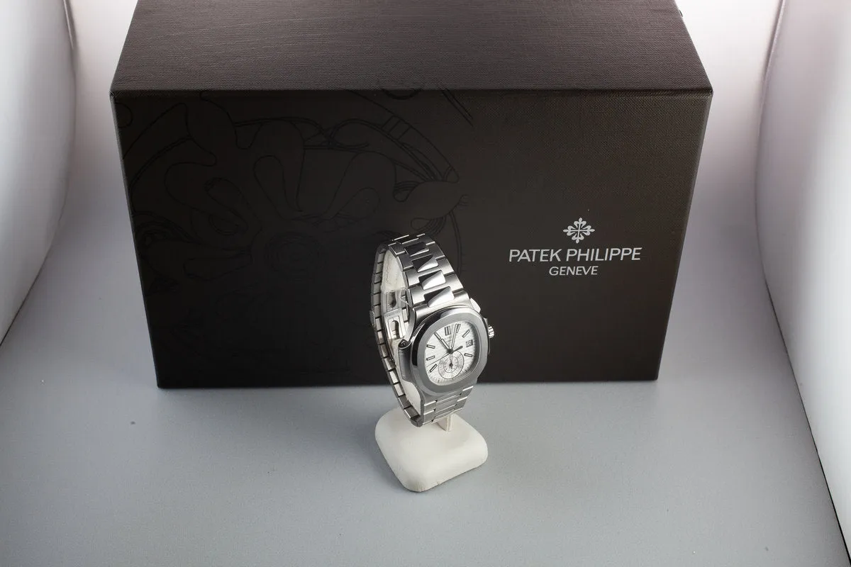 2017 Patek Philippe Nautilus 5980/1A-019 Silver White Dial with Box and Papers