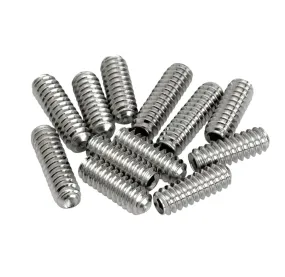 6 x 6mm Guitar Saddle Height Adjusting Grub Screws in Chrome