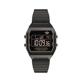 Adidas Digital Two Stainless Steel Black Unisex Watch AOST24059