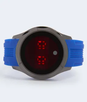 Aeropostale Textured-Edge Rubber Digital Watch