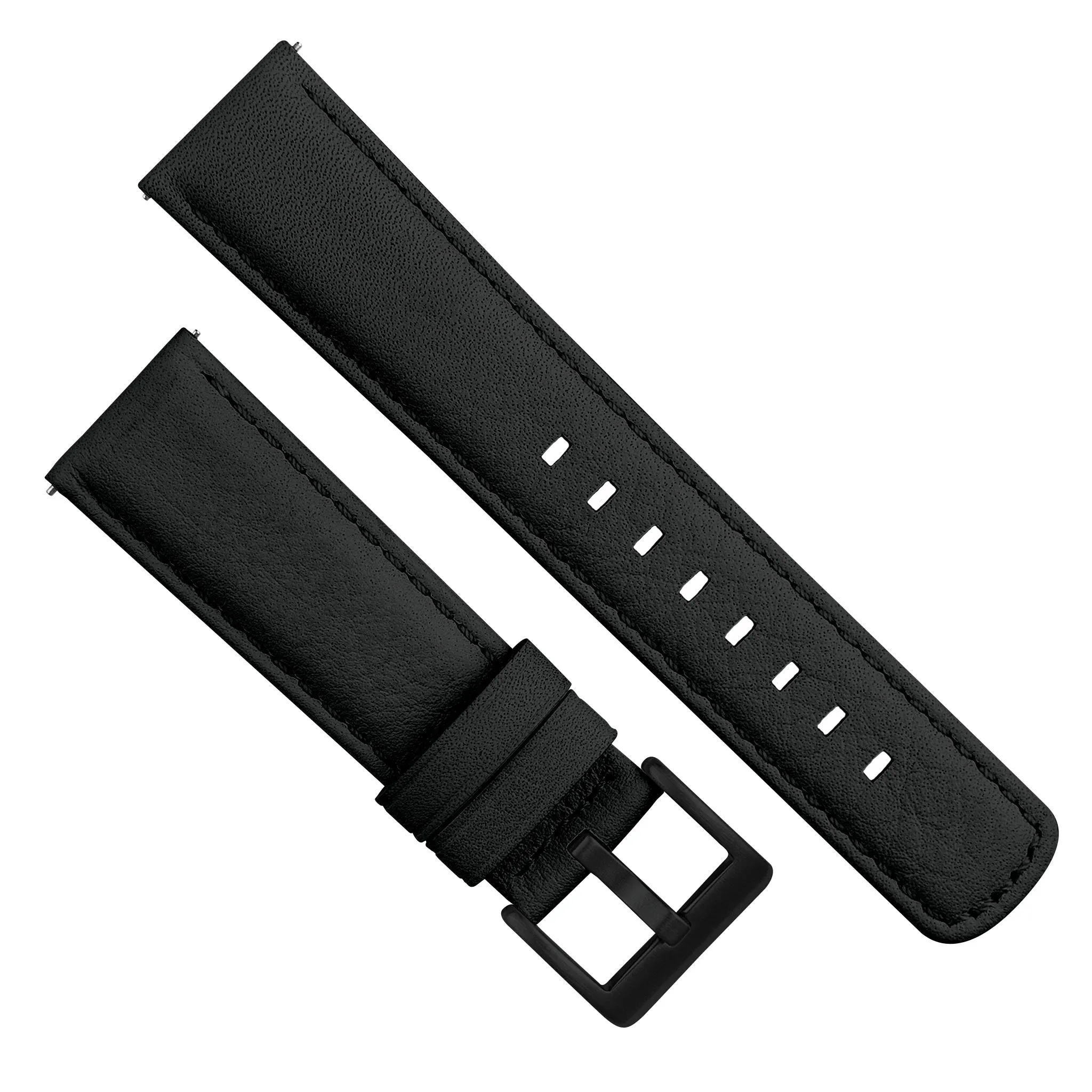 Amazfit Bip | Black Pittards® Performance Leather & Black Stitching