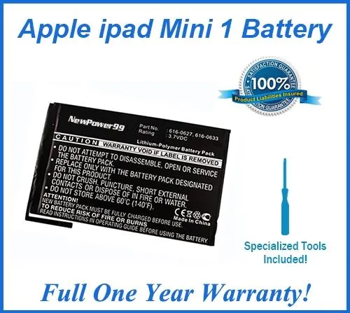 Apple iPad Mini 1 Battery with Special Installation Tools