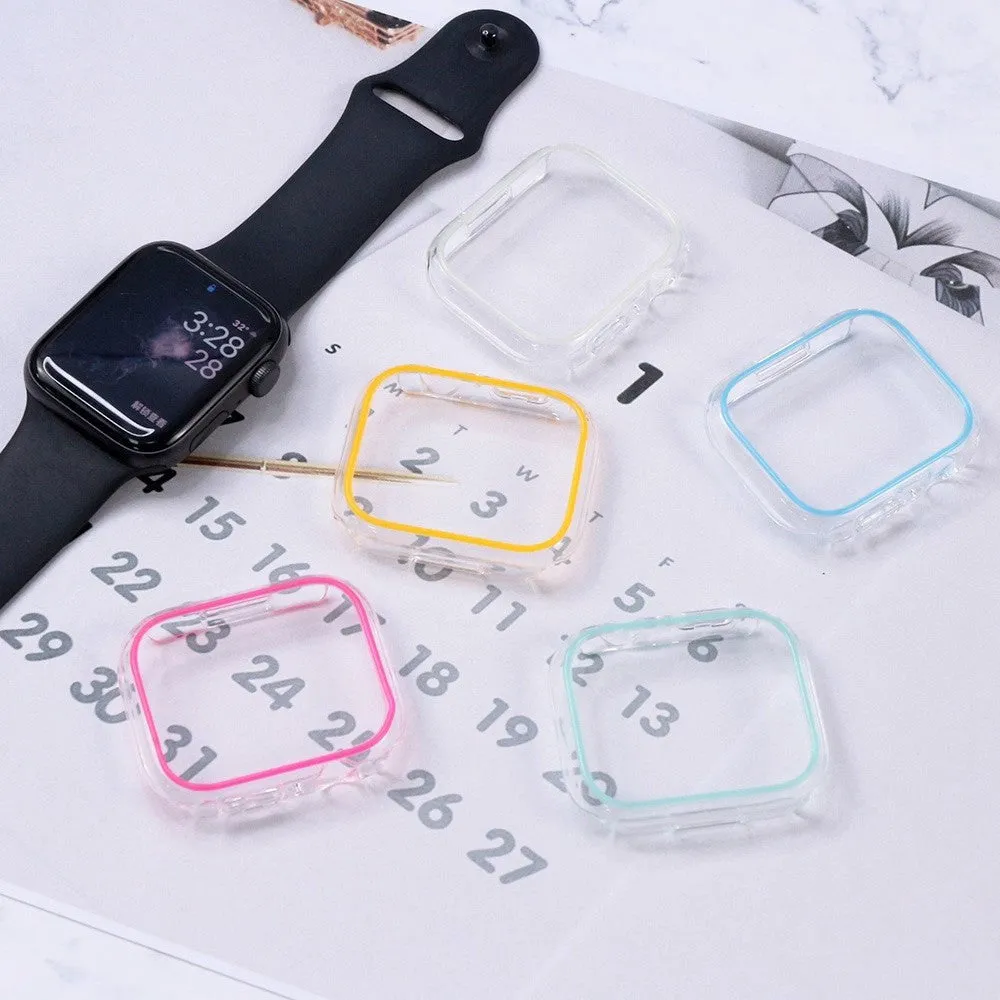 Apple Watch 9 / 8 / 7 (41mm) Selvlysende Plastik Cover - Gul