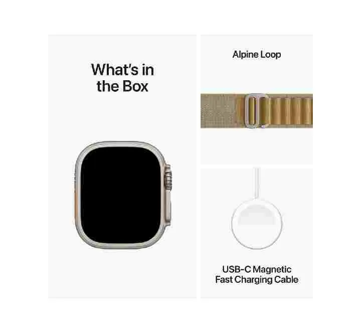 Apple Watch Ultra 2 GPS   Cellular, 49mm Natural Titanium Case with Tan Alpine Loop – MX4H3 (L)