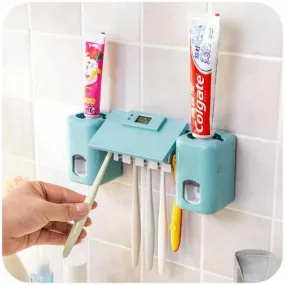 Automatic Toothpaste Dispenser  Toothbrush Holder Set