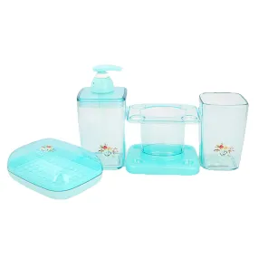 Bathroom Toiletries Set 4 Pcs 6206 - Cyan