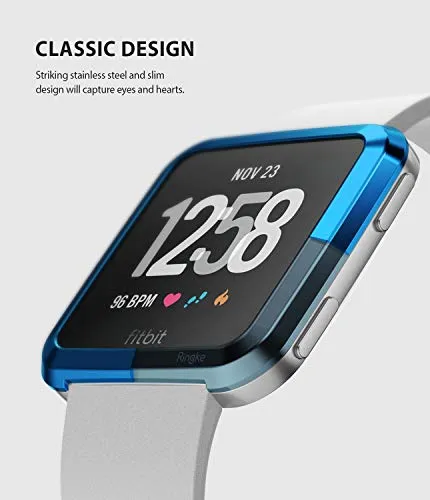 Bezel Styling Designed for Fitbit Versa - [Stainless Steel]