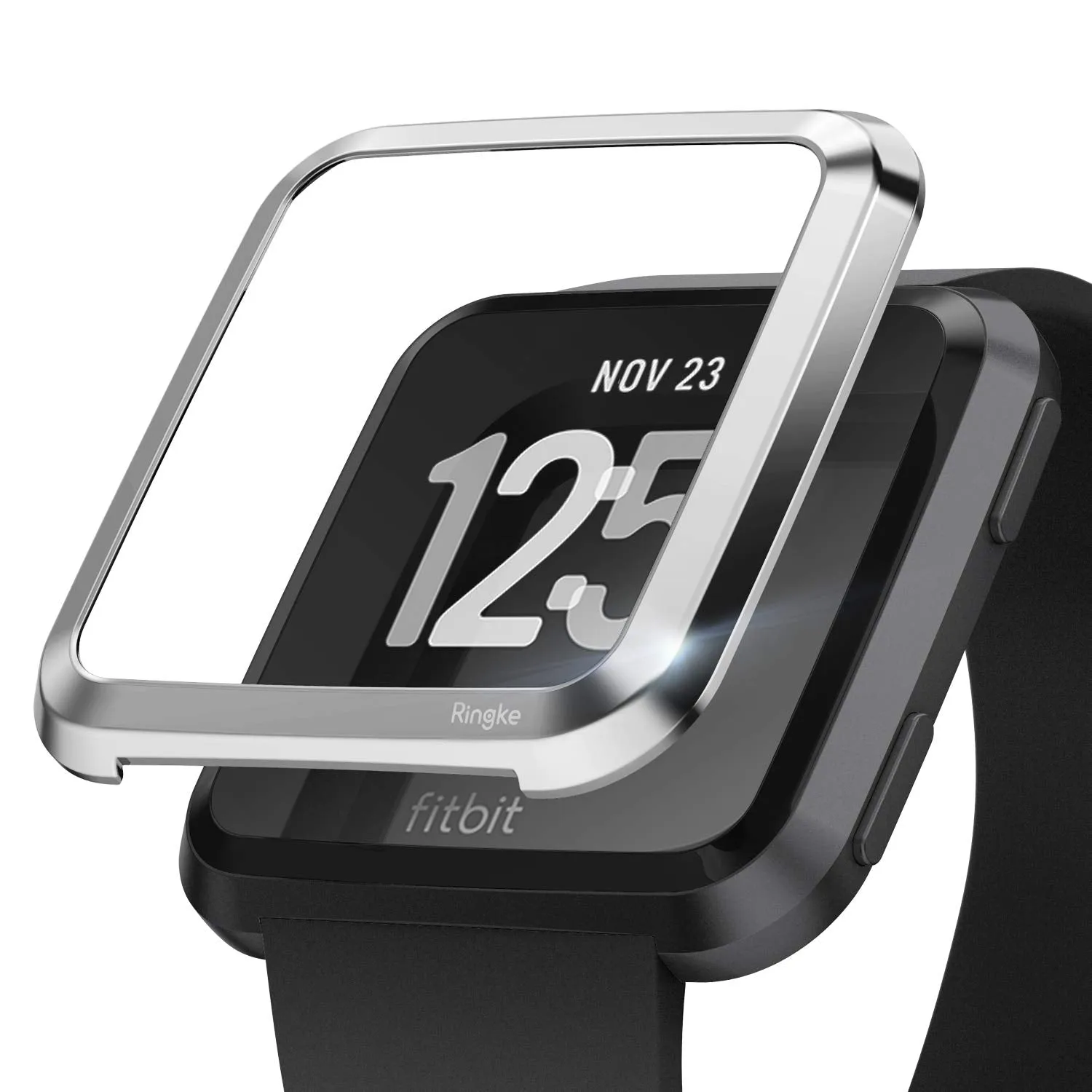 Bezel Styling Designed for Fitbit Versa - [Stainless Steel]