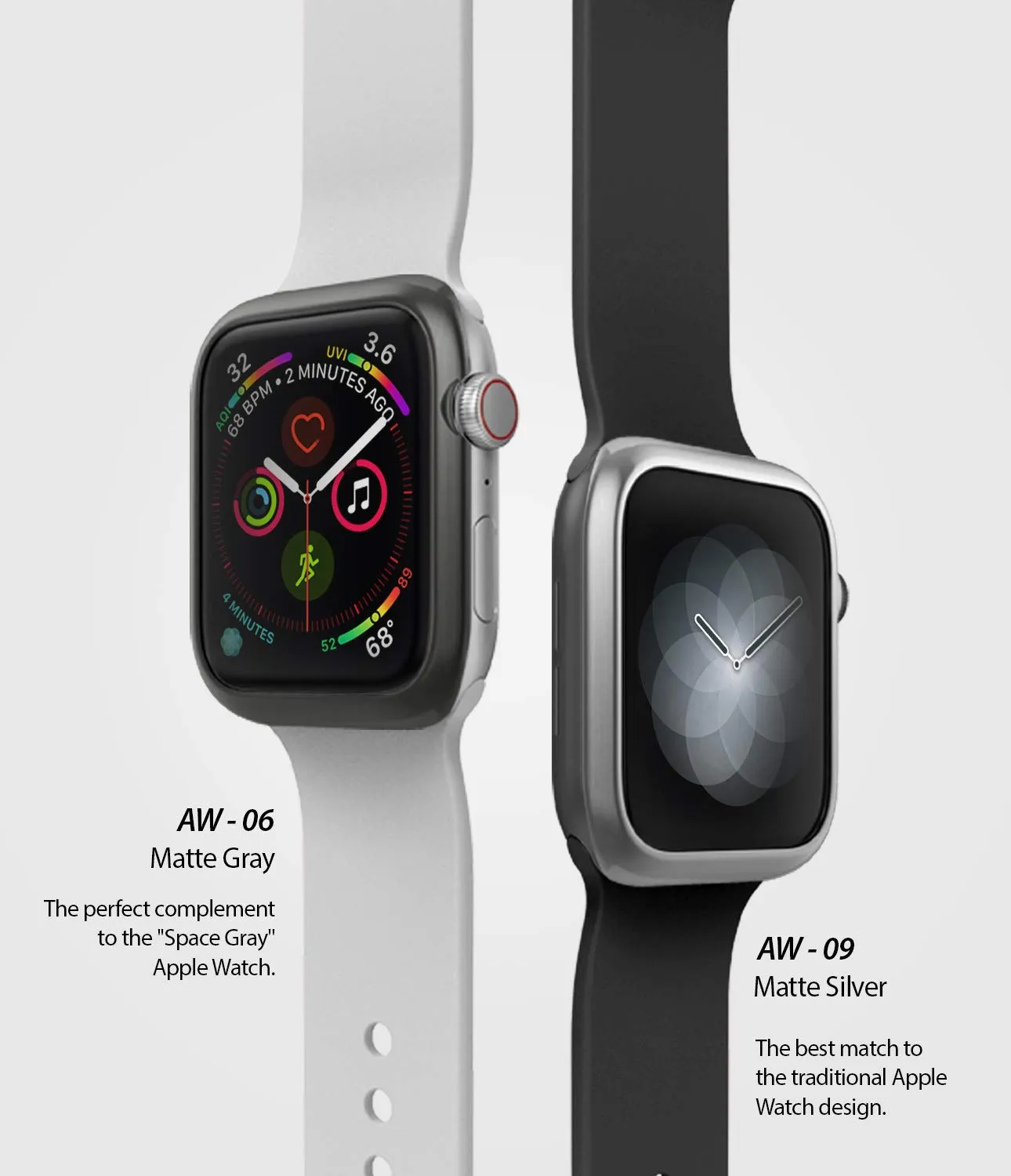 Bezel Styling for Apple Watch 38mm for Series 3 / Series 2 / Series 1 -  Matte Gray (AW3-38-06) [Stainless Steel]