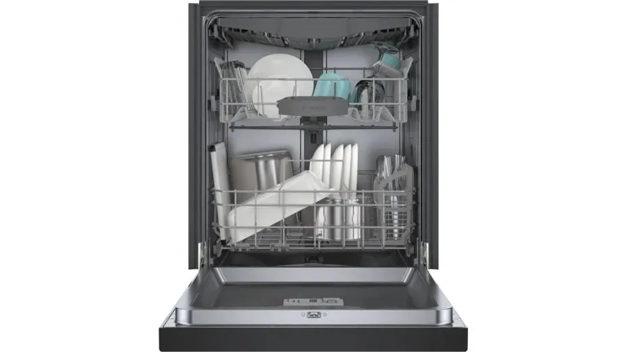 Bosch - 46 dBA Built In Dishwasher in Black - SHE53C86N