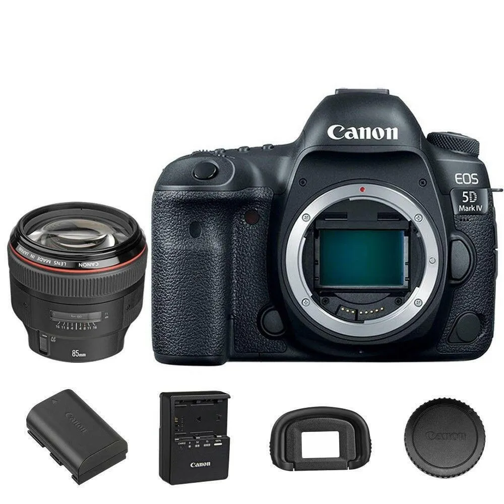 Canon 5D Mark IV EOS DSLR Camera with 85mm f/1.2L II EF USM Lens