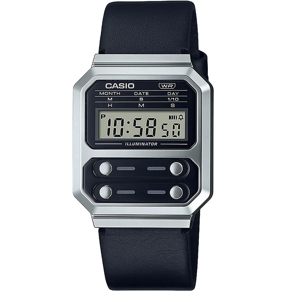 Casio Black Leather Watch