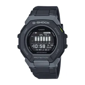 Casio G Shock G Squad Digital Bluetooth Training Worldtime 200M Water Resistant Black Case And Resin Band GBD300-1D