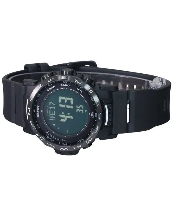 Casio Pro Trek Climber Digital Bio-Based Resin Strap Tough Solar PRW-35Y-1B 100M Mens Watch