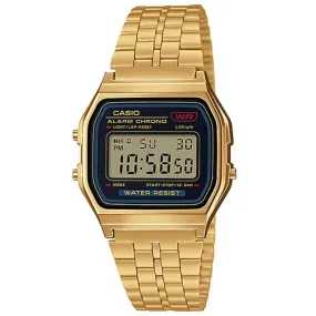 Casio Unisex Digital Watch - Vintage Yellow Stainless Steel Bracelet | A159WGEA-1VT