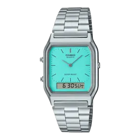 Casio - Vintage Silver Tiffany Blue Dial Watch