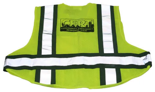 CERT 5-Point Breakaway Mesh Safety Vest - EMS Rated Size Medium - X-Large