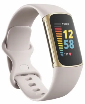 Charge 5 Health & Fitness Smart Watch | Lunar White & Soft Gold