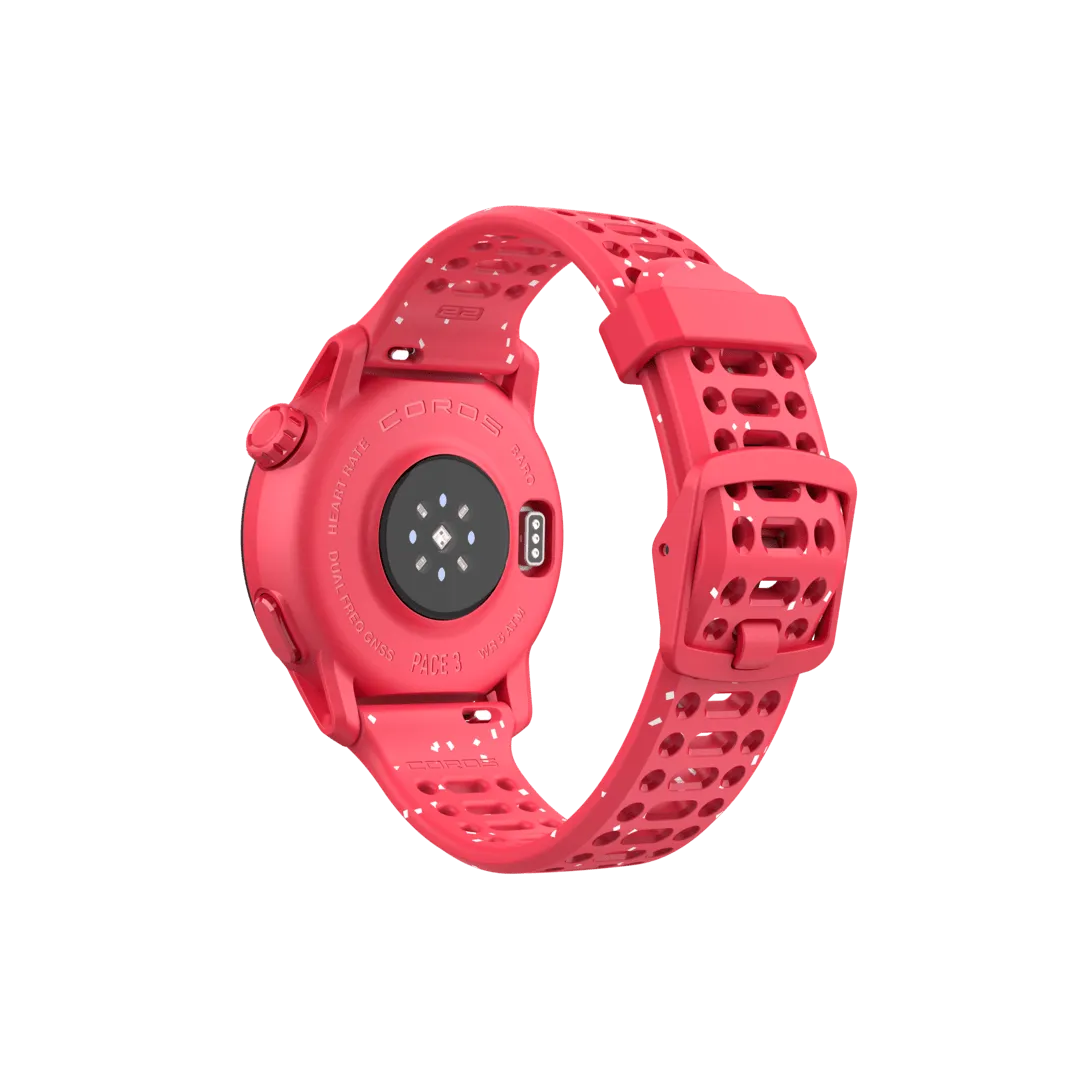 COROS PACE 3 Premium GPS Sport Watch with Silicone Band in Red