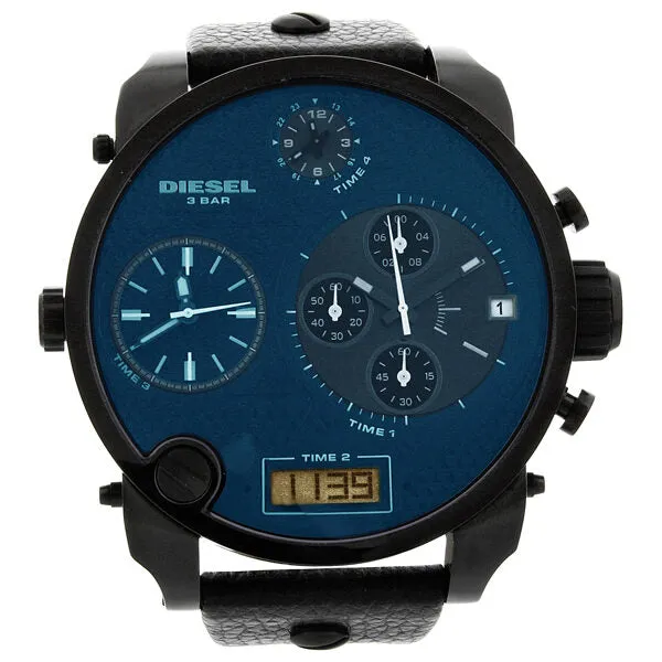 Diesel SBA Chronograph Blue/Black Dial Analog Digital Men's Watch DZ7127