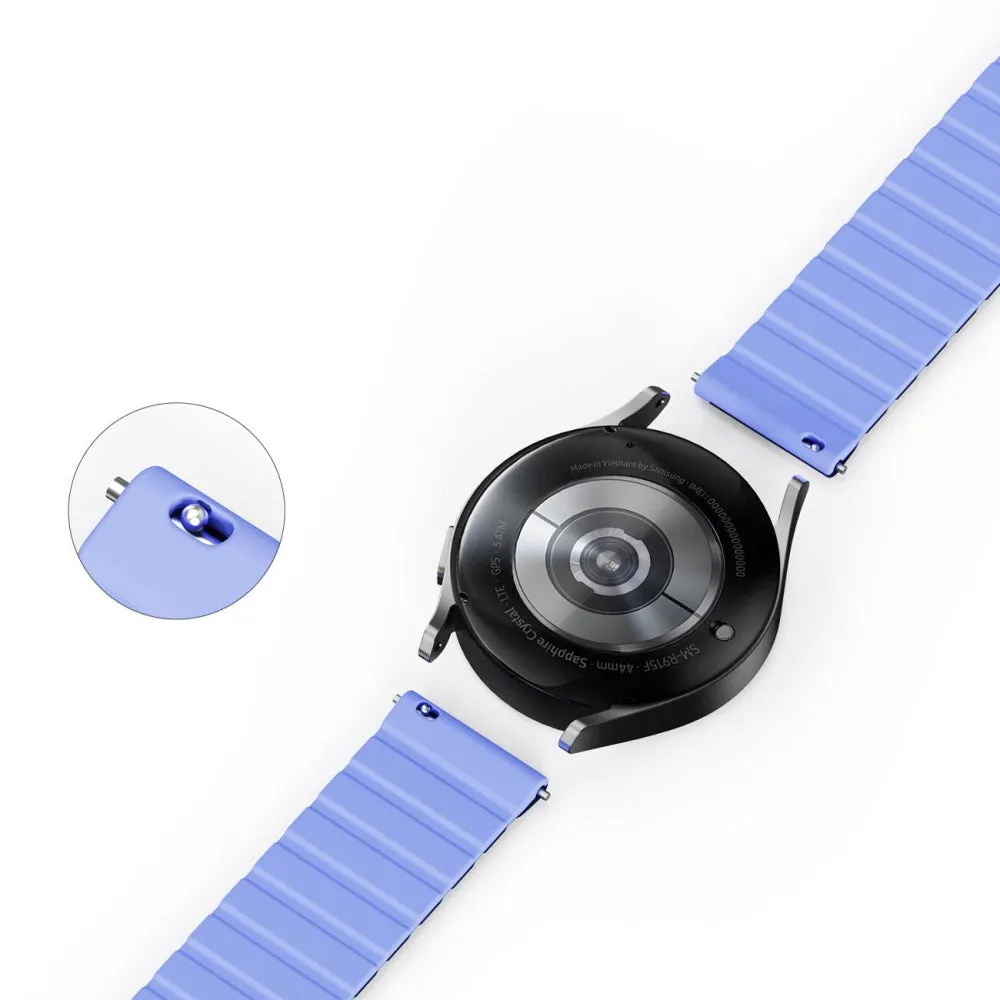 Dux Ducis Universal Smartwatch Rem 20mm LD-Series Magnetisk Silikone Rem - Blå