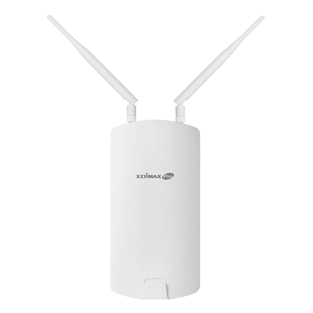 EDIMAX Long Range AC1300 Wave2 MU-MIMO 2T2R Outdoor AP. Power over Ethernet In/Out. IP56 rated weather proof housing. Works with Office 1-2-3 System.