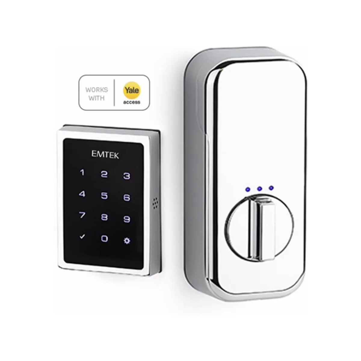 Emtek EMPowered Motorized Touchscreen Smart Keypad Deadbolt - Works with Yale Access App