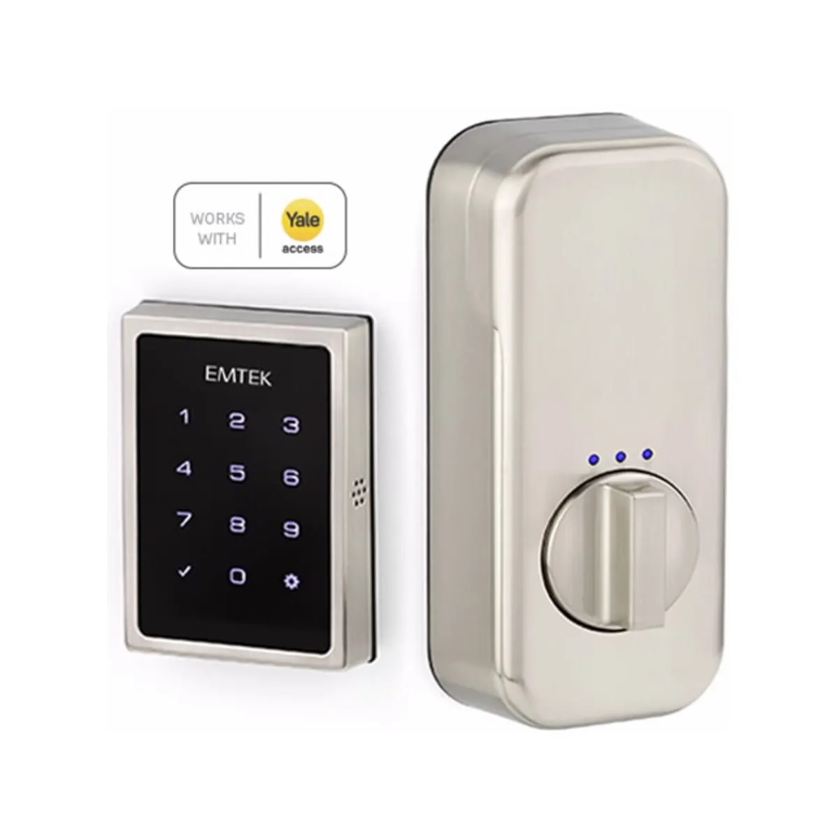 Emtek EMPowered Motorized Touchscreen Smart Keypad Deadbolt - Works with Yale Access App