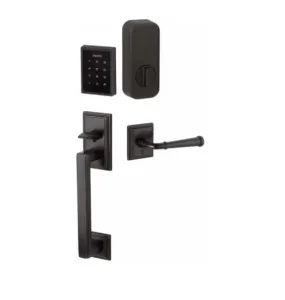 Emtek Hamden EMPowered™ Motorized Touchscreen Handle set with Verve Knob