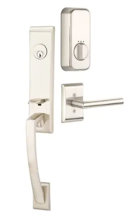 Emtek Single Cylinder Apollo Handleset EMPowered Motorized Smart Lock Upgrade With Arts & Crafts Lever