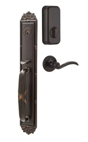 Emtek Single Cylinder Imperial Handleset EMPowered Motorized Smart Lock Upgrade With Hermes Lever