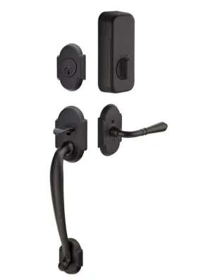 Emtek Single Cylinder Nashville Handleset EMPowered Motorized Smart Lock Upgrade With Arts & Crafts Lever