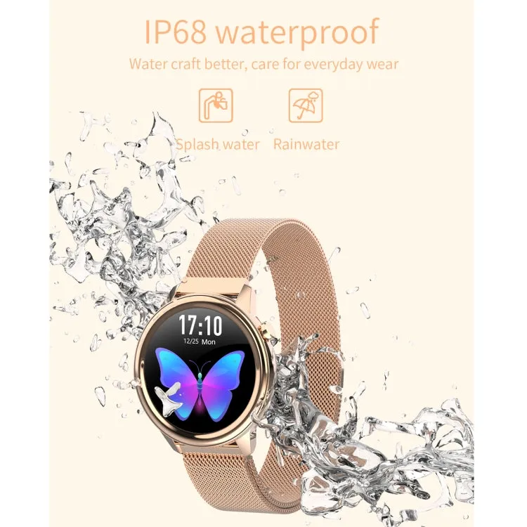 F80 1.3 inch TFT Color Screen IP68 Waterproof Women Smart Watch, Support Body Temperature Monitor / Blood Pressure Monitor / Menstrual Cycle Reminder(Black)