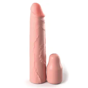 Fantasy 8 Inch Silicone Penis Extension with 2 inch Plug - Vanilla