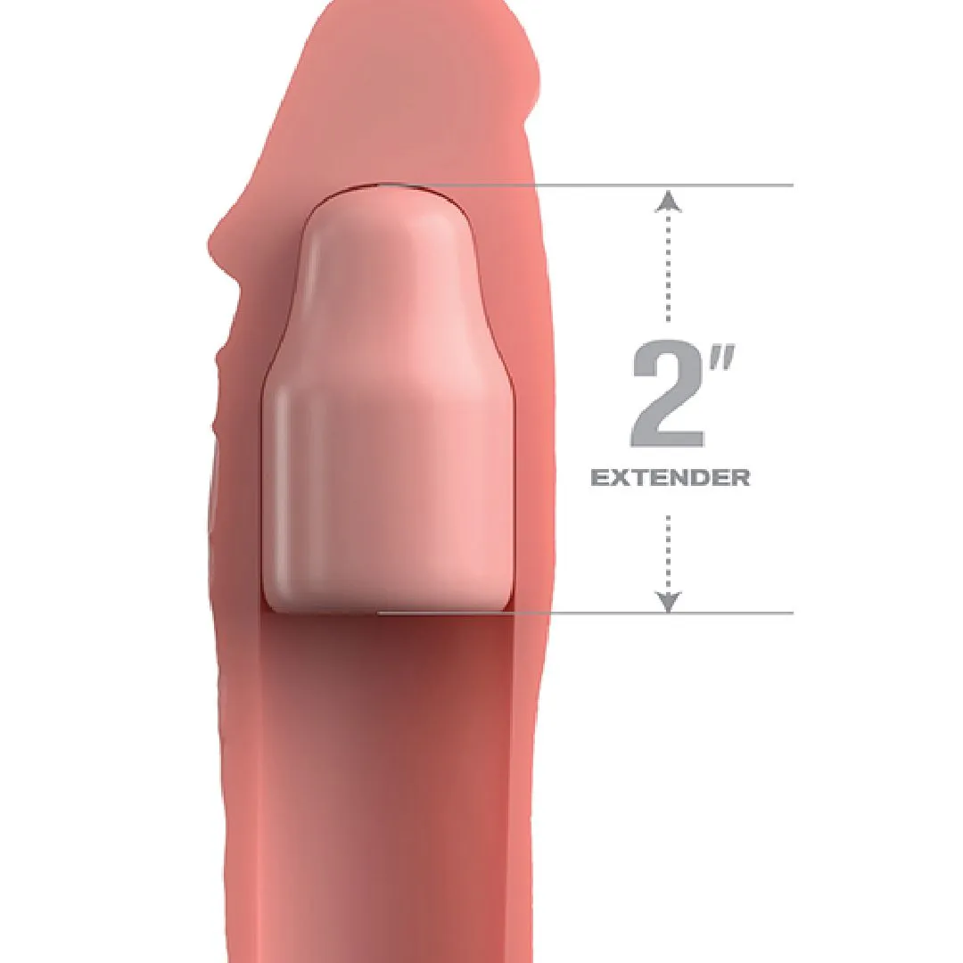 Fantasy 8 Inch Silicone Penis Extension with 2 inch Plug - Vanilla