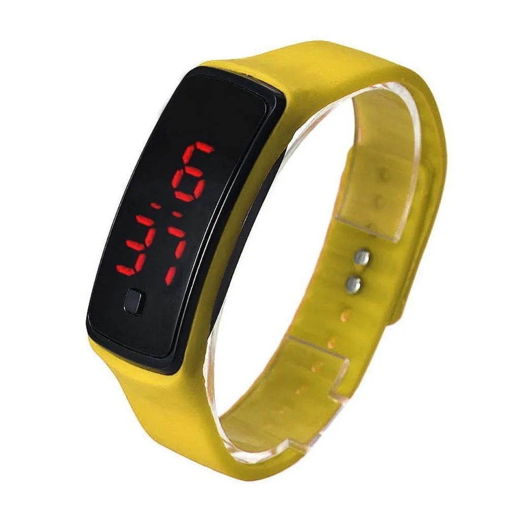 Fashion Ultra Thin Men Sports Silicone Women Relgio Bracelet Wristwatch Digital LED Digital Girl LED Sports Wrist Watch