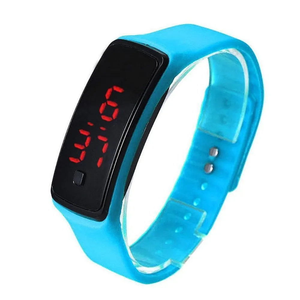 Fashion Ultra Thin Men Sports Silicone Women Relgio Bracelet Wristwatch Digital LED Digital Girl LED Sports Wrist Watch