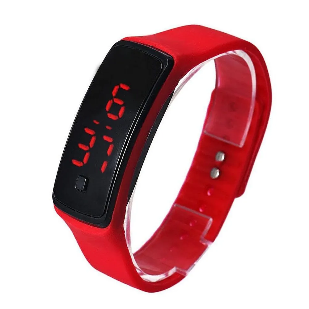 Fashion Ultra Thin Men Sports Silicone Women Relgio Bracelet Wristwatch Digital LED Digital Girl LED Sports Wrist Watch