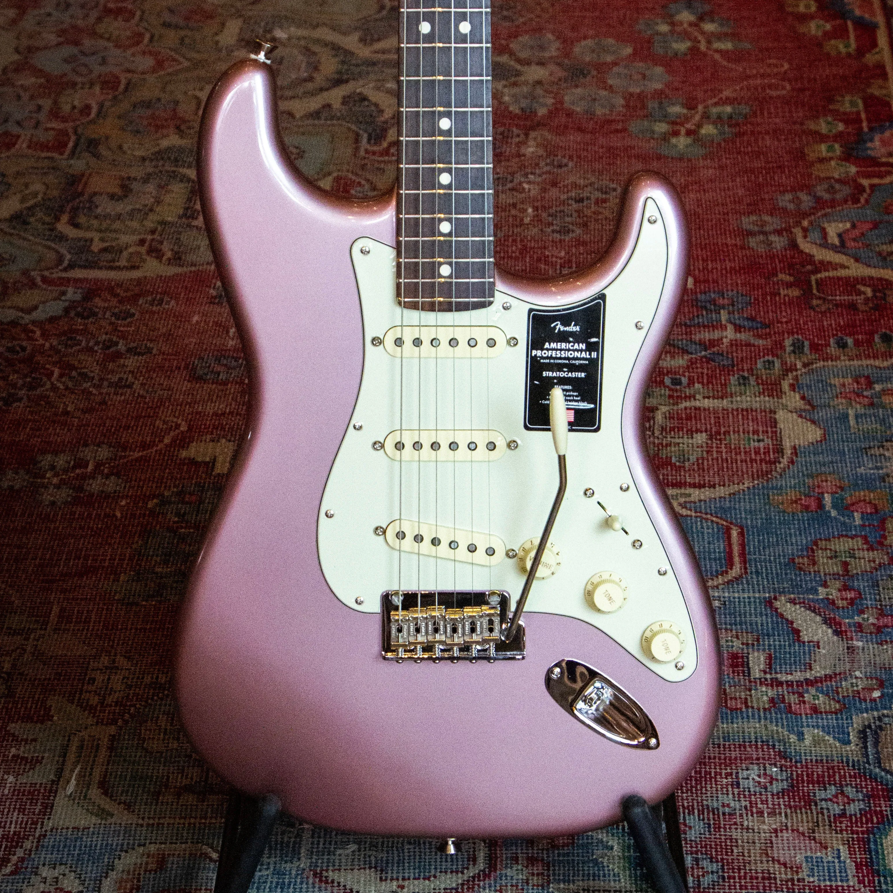 Fender FSR American Professional II Stratocaster, Burgundy Mist Metallic, Matching Headstock