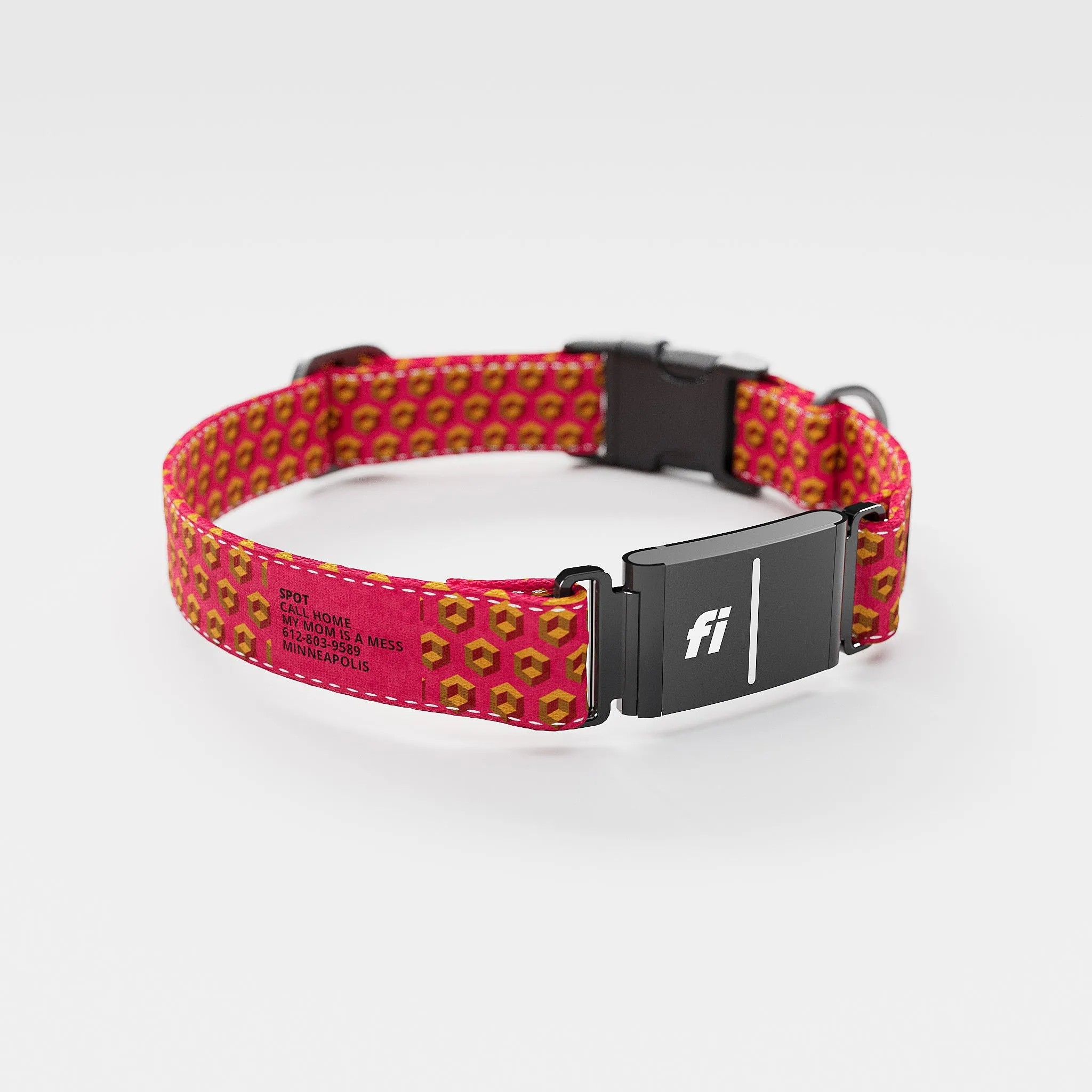 Fi GPS Included Cubular Orange Everyday Collar (6 month subscription)