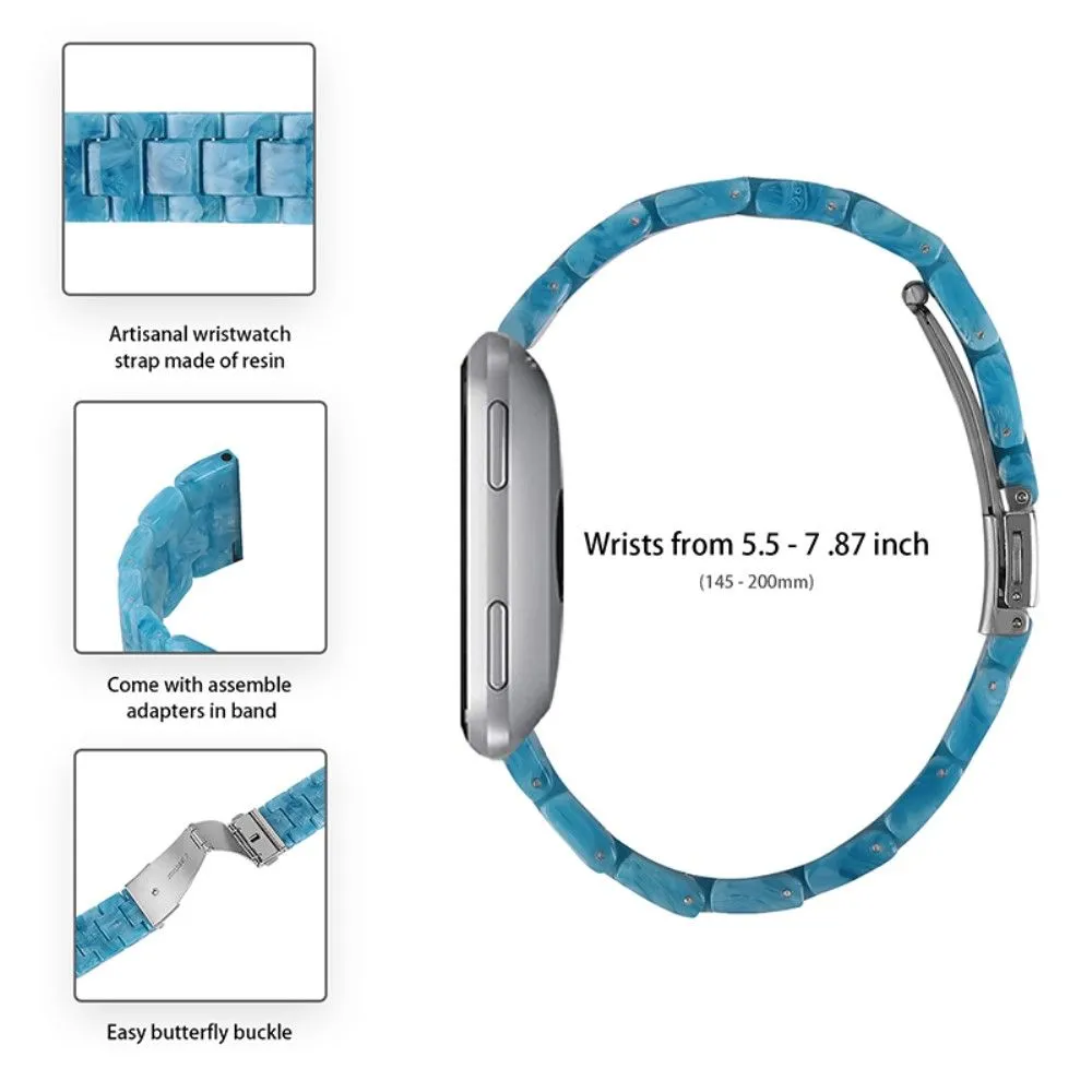 Fitbit Versa 2 /  Versa Lite cool resin watch strap  - Blue Marble